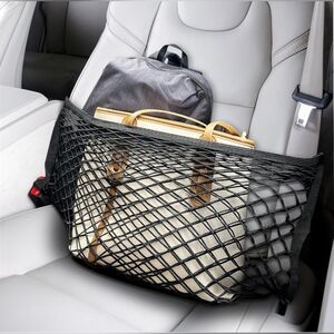 Front Car Seat Double Layer Net  Handbag Holder Organizer Storage Mesh Bag